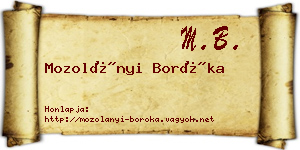 Mozolányi Boróka névjegykártya